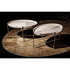Noir Furniture Che Cocktail Table, Antique Brass, Metal and Stone-Noir Furniture-Blue Hand Home