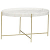 Noir Furniture Che Cocktail Table, Antique Brass, Metal and Stone-Noir Furniture-Blue Hand Home