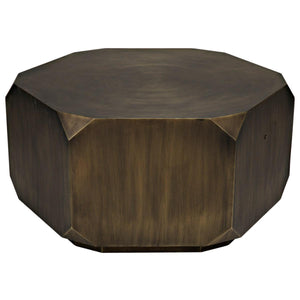 Noir Furniture Tytus Coffee Table, Metal w/Aged Brass Finish-Noir Furniture-Blue Hand Home