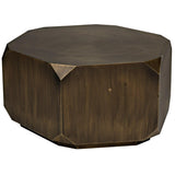 Noir Furniture Tytus Coffee Table, Metal w/Aged Brass Finish-Noir Furniture-Blue Hand Home