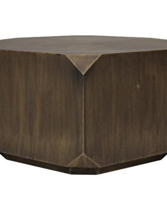 Tytus Coffee Table, Steel with Aged Brass Finish