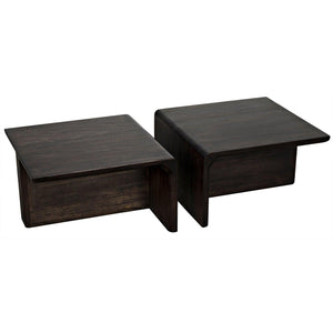 Noir Hagen Coffee Table, Ebony Walnut-Noir Furniture-Blue Hand Home