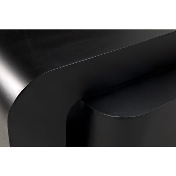 Noir Nodum Accent Table, Black Steel-Noir Furniture-Blue Hand Home
