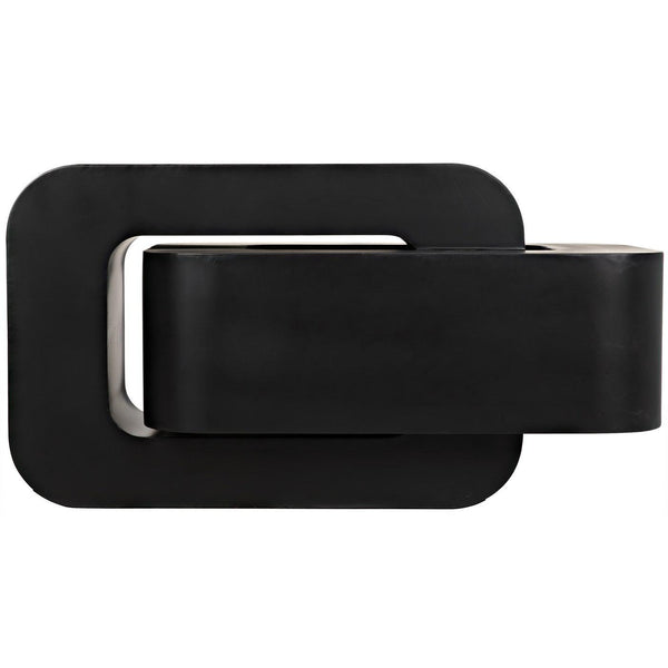 Noir Nodum Accent Table, Black Steel-Noir Furniture-Blue Hand Home