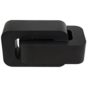 Noir Nodum Accent Table, Black Steel-Noir Furniture-Blue Hand Home