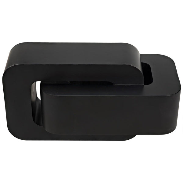Noir Nodum Accent Table, Black Steel-Noir Furniture-Blue Hand Home