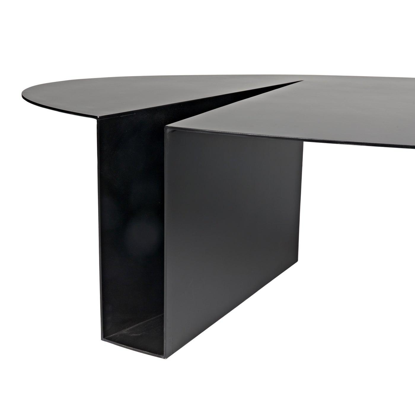 Noir Minerva Coffee Table, Black Steel-Noir Furniture-Blue Hand Home