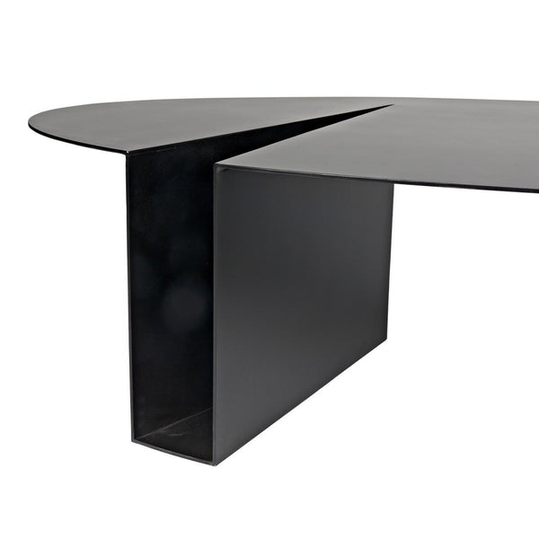 Noir Minerva Coffee Table, Black Steel-Noir Furniture-Blue Hand Home