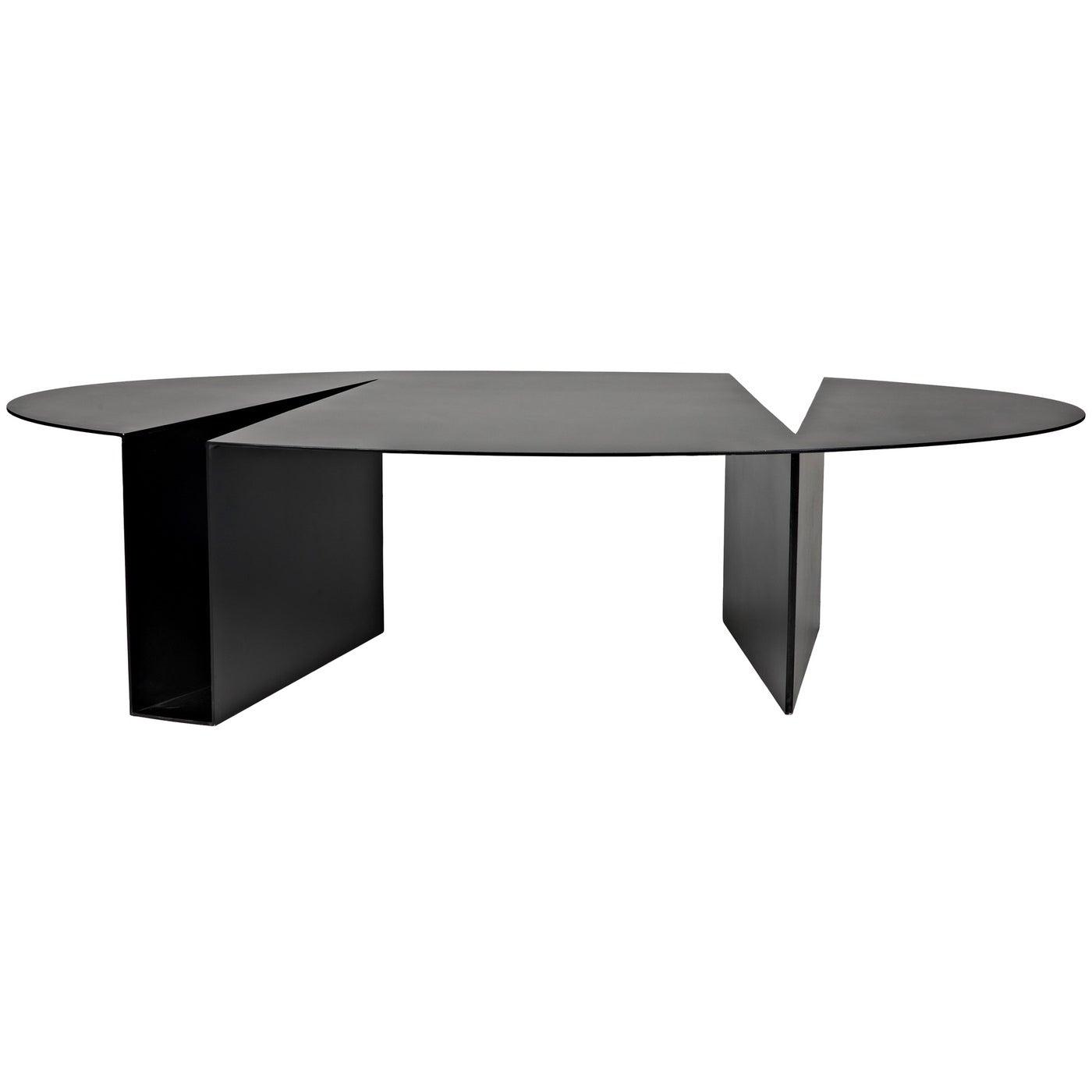 Noir Minerva Coffee Table, Black Steel-Noir Furniture-Blue Hand Home
