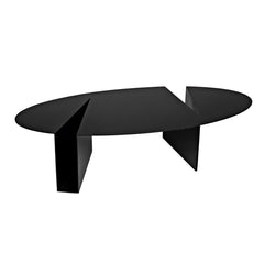 Noir Minerva Coffee Table, Black Steel-Noir Furniture-Blue Hand Home