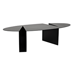 Noir Minerva Coffee Table, Black Steel-Noir Furniture-Blue Hand Home