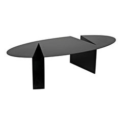 Noir Minerva Coffee Table, Black Steel-Noir Furniture-Blue Hand Home