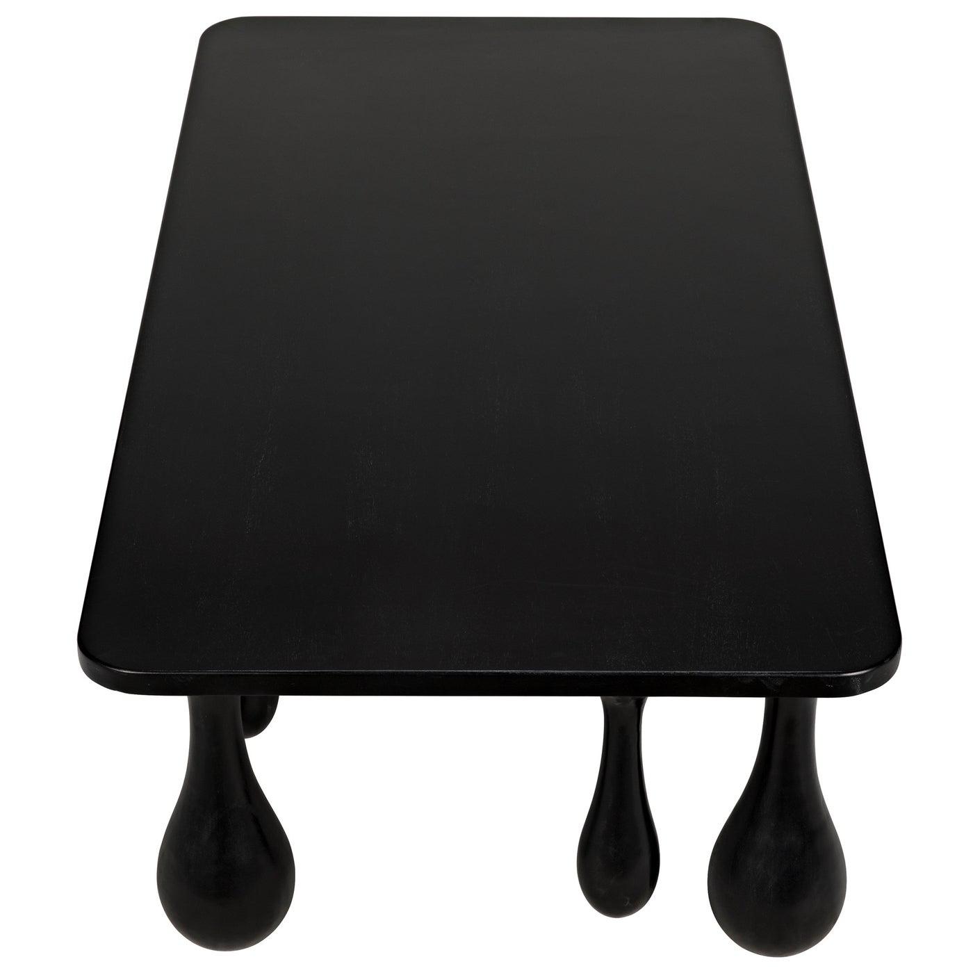 Noir Drop Coffee Table, Hand Rubbed Black-Noir Furniture-Blue Hand Home