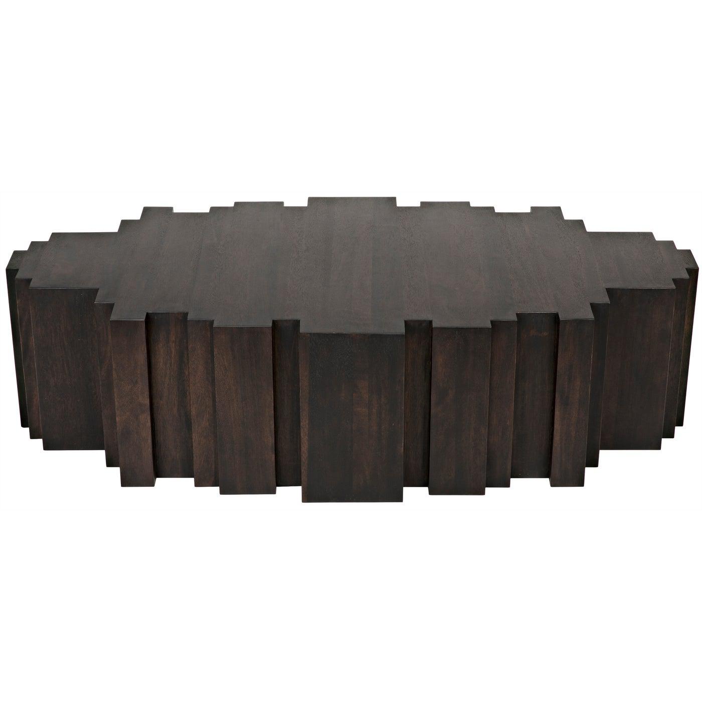 Noir Royce Coffee Table, Ebony Walnut-Noir Furniture-Blue Hand Home