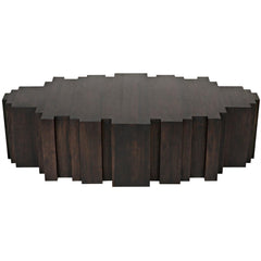 Noir Royce Coffee Table, Ebony Walnut-Noir Furniture-Blue Hand Home