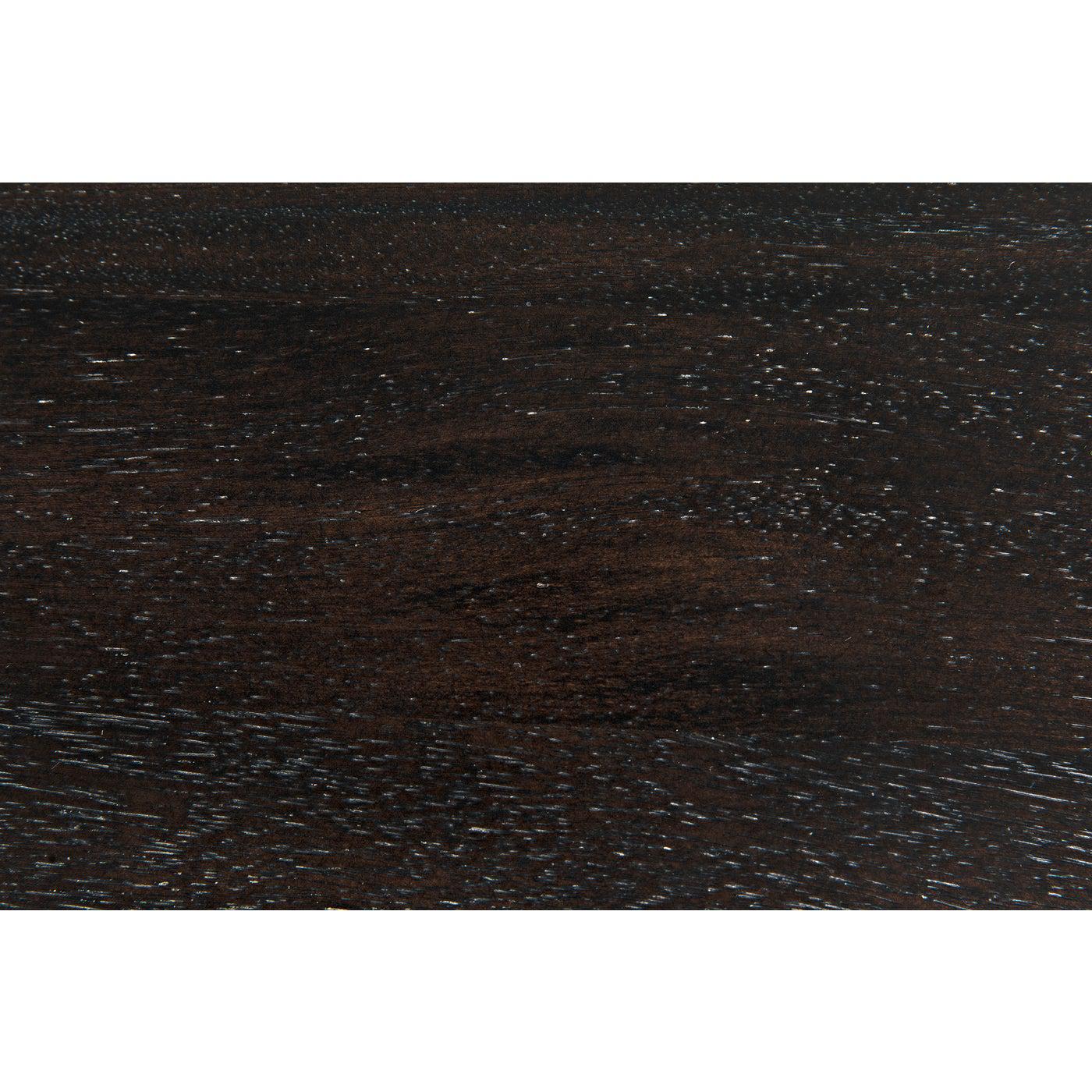Noir Tabu Coffee Table, Brass Finished Legs with Ebony Walnut Top-Noir Furniture-Blue Hand Home