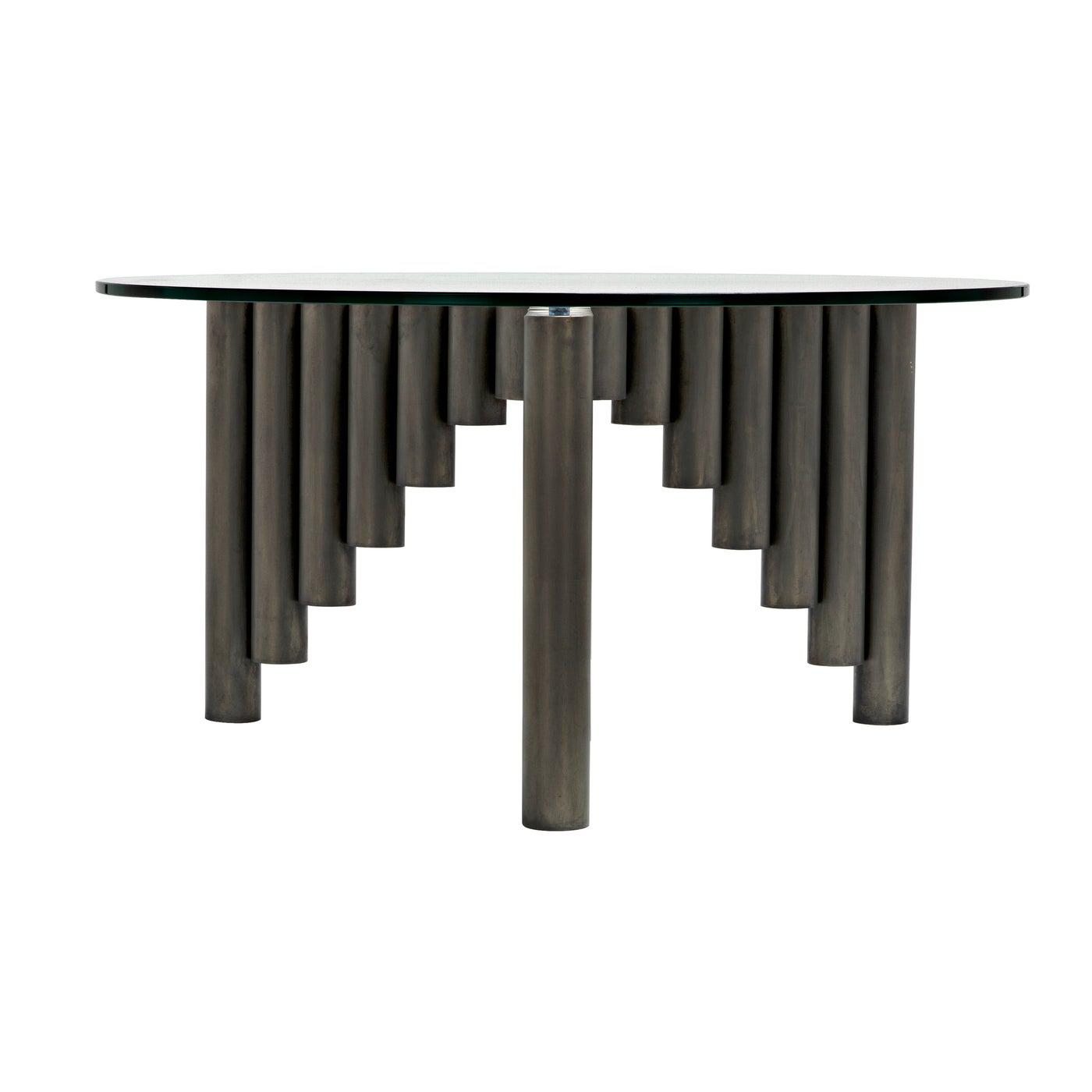 Organum Coffee Table, Gun Metal Finish