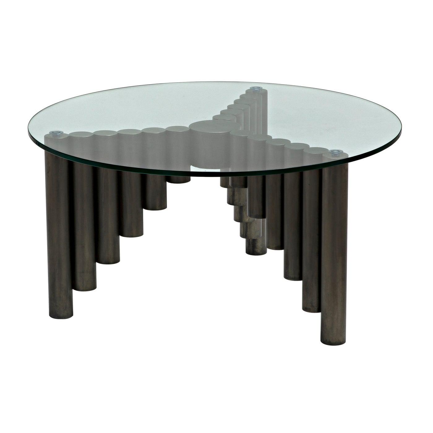 Organum Coffee Table, Gun Metal Finish