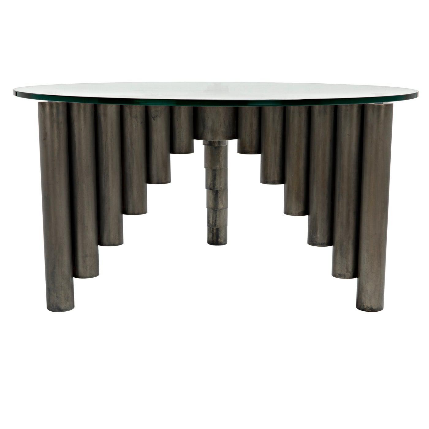 Organum Coffee Table, Gun Metal Finish