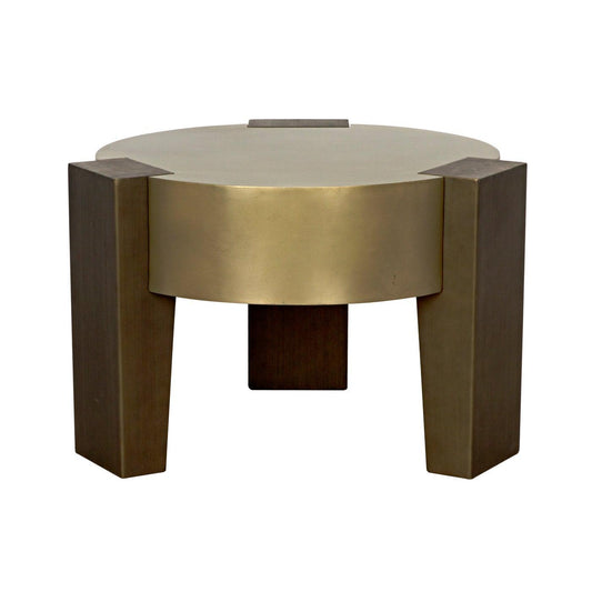 Carrusel Coffee Table, Metal with Brass and Aged Brass Finish-Noir Furniture-Blue Hand Home