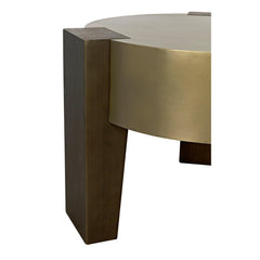 Carrusel Coffee Table, Metal with Brass and Aged Brass Finish