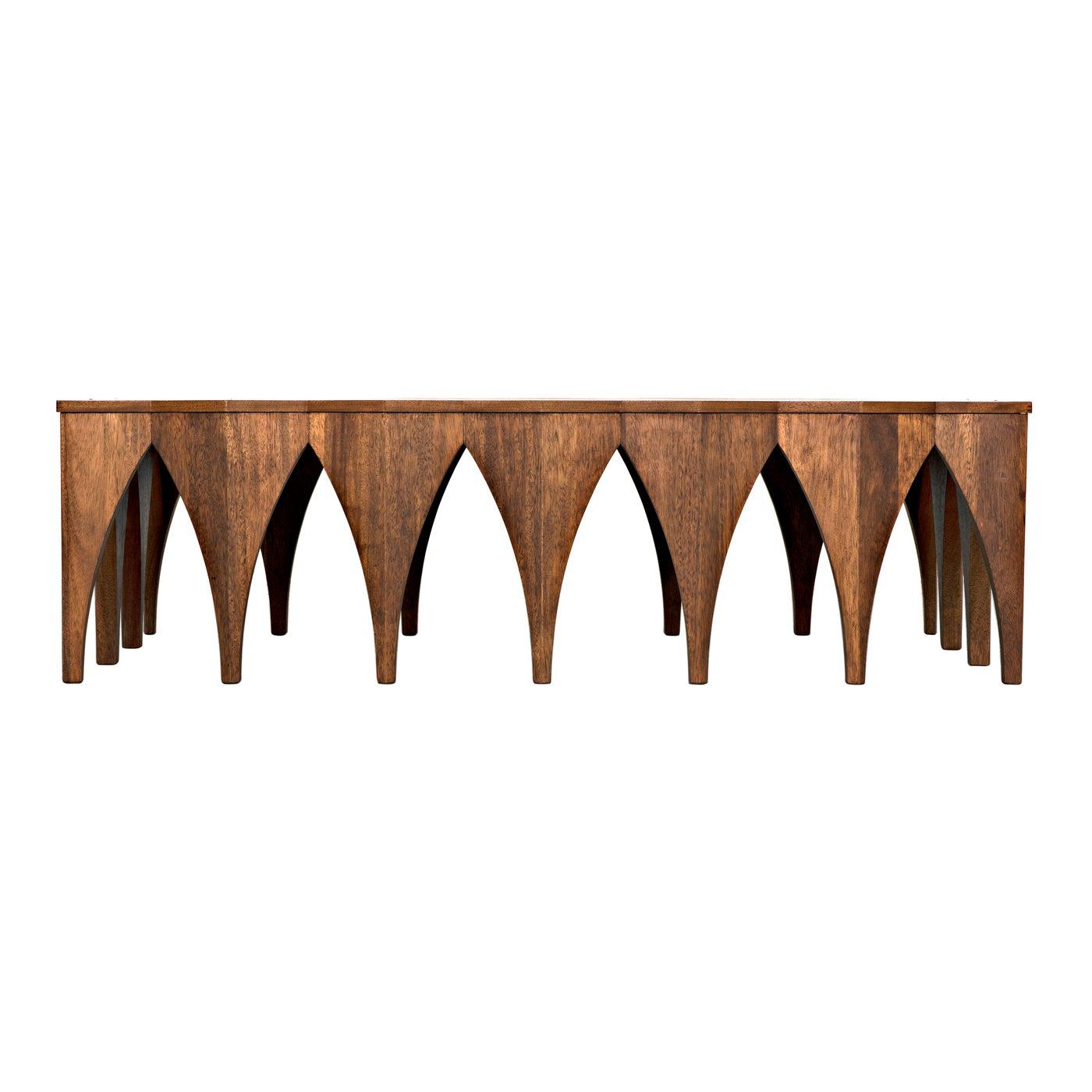 Noir Zelenko Coffee Table, Dark Walnut-Noir Furniture-Blue Hand Home