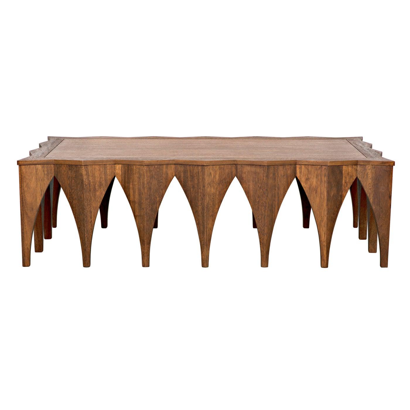 Noir Zelenko Coffee Table, Dark Walnut-Noir Furniture-Blue Hand Home