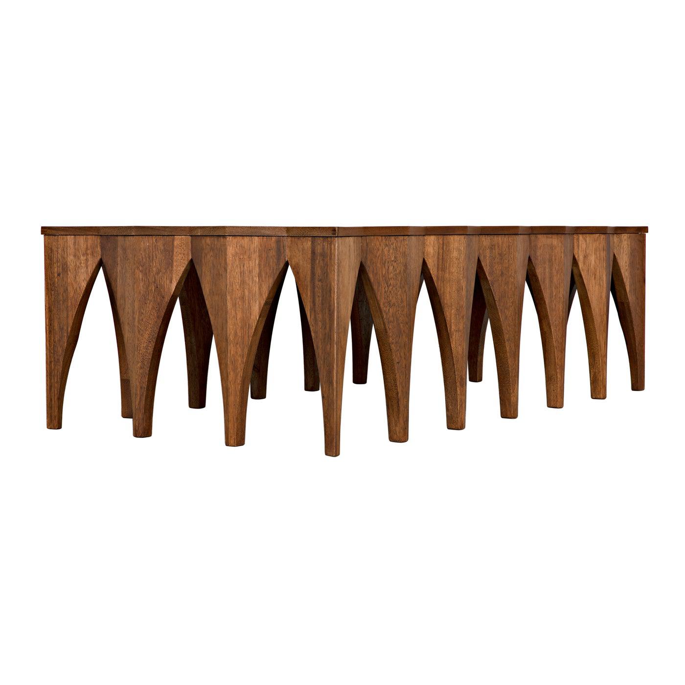 Noir Zelenko Coffee Table, Dark Walnut-Noir Furniture-Blue Hand Home