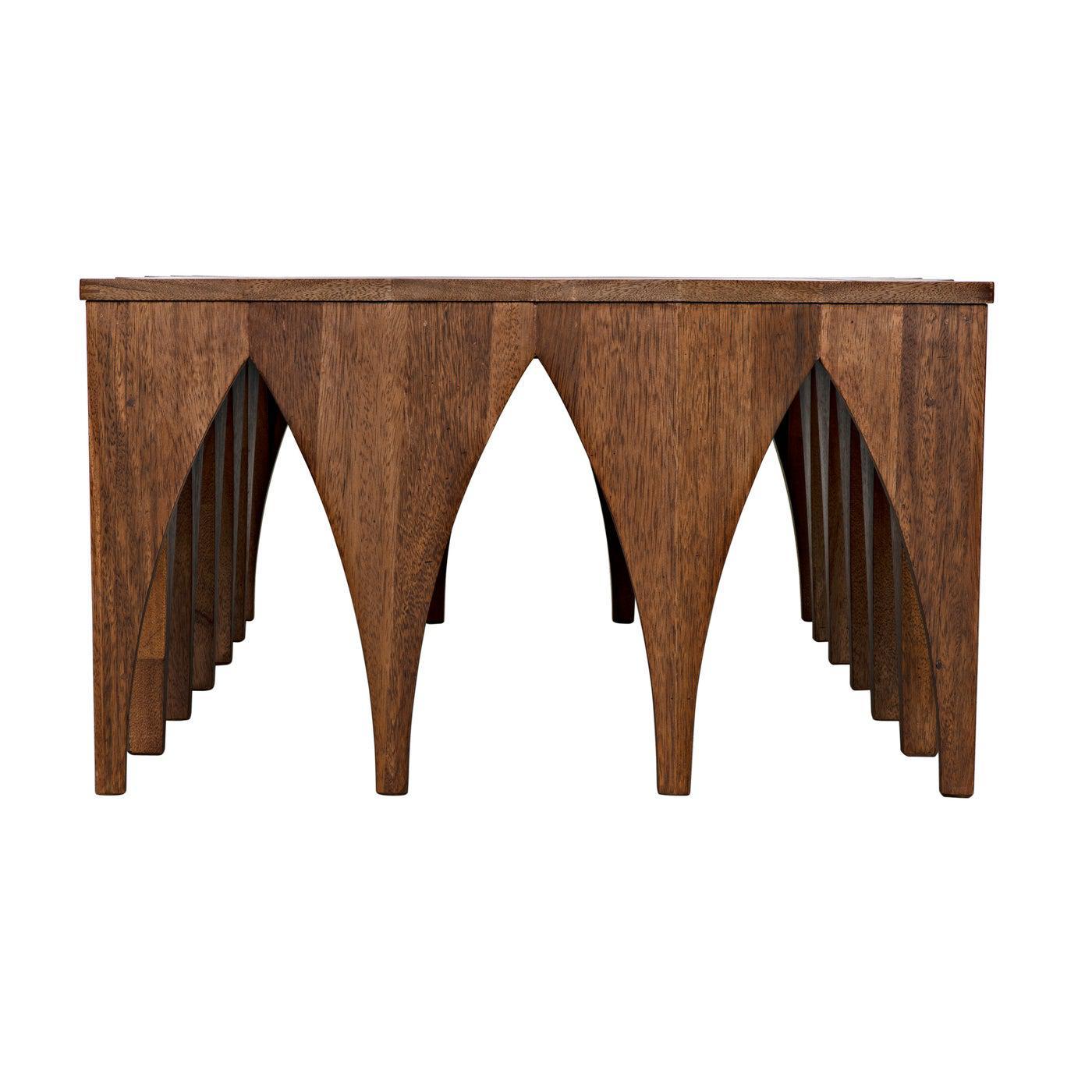 Noir Zelenko Coffee Table, Dark Walnut-Noir Furniture-Blue Hand Home