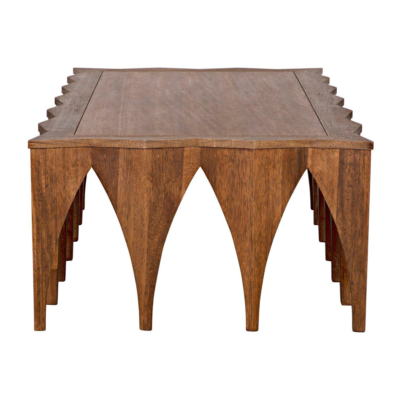 Noir Zelenko Coffee Table, Dark Walnut-Noir Furniture-Blue Hand Home