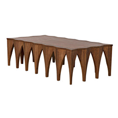 Noir Zelenko Coffee Table, Dark Walnut-Noir Furniture-Blue Hand Home