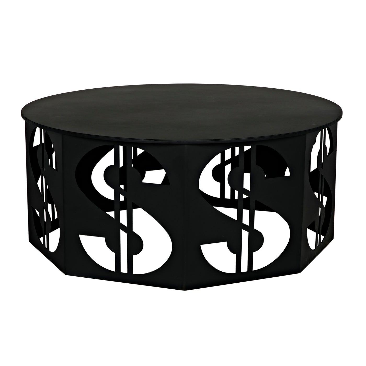 Dollar Coffee Table, Black Steel