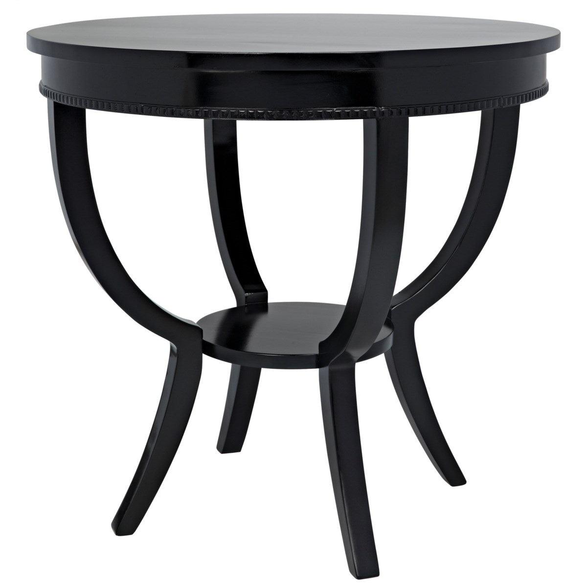 Noir Scheffield Round End Table-Noir Furniture-Blue Hand Home