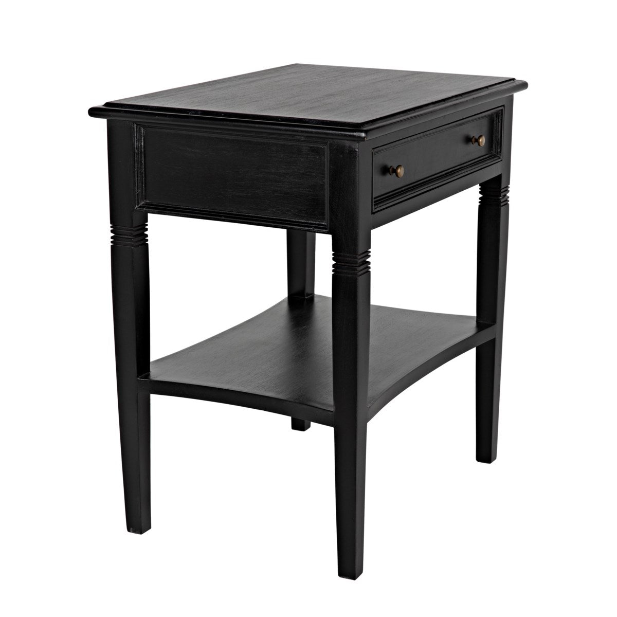 Noir Oxford 1 Drawer Side Table-Noir Furniture-Blue Hand Home
