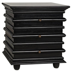 Ascona Side Table, Hand Rubbed Black