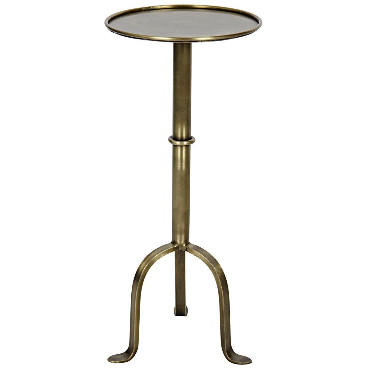 Noir Furniture Tini Side Table, Antique Brass-Noir Furniture-Blue Hand Home