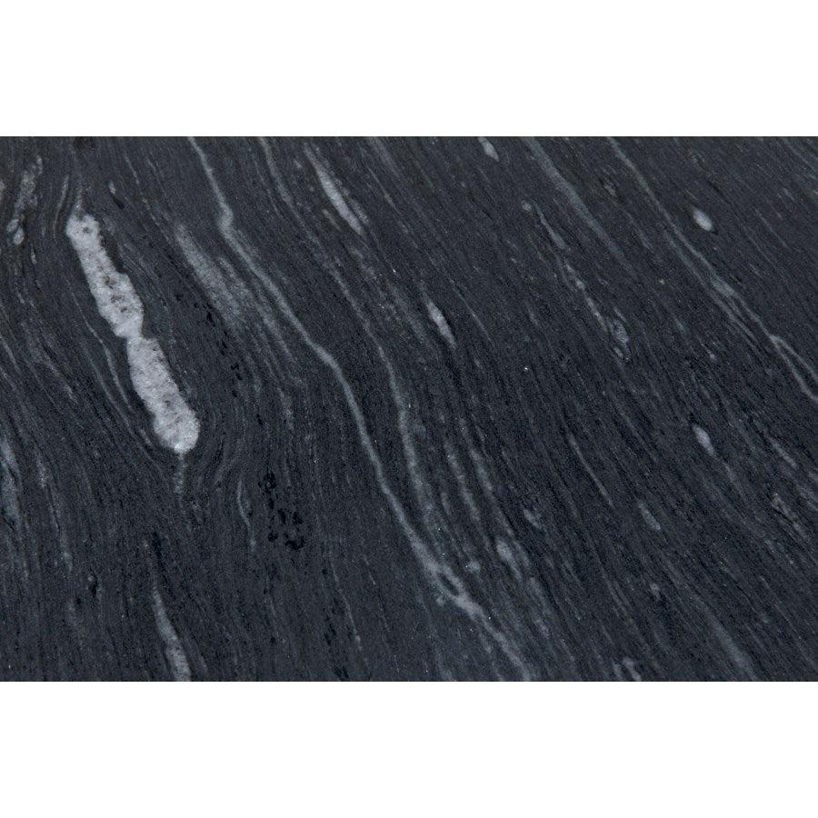 Noir Furniture Parker Side Table, Black Metal w/ Marble-Noir Furniture-Blue Hand Home