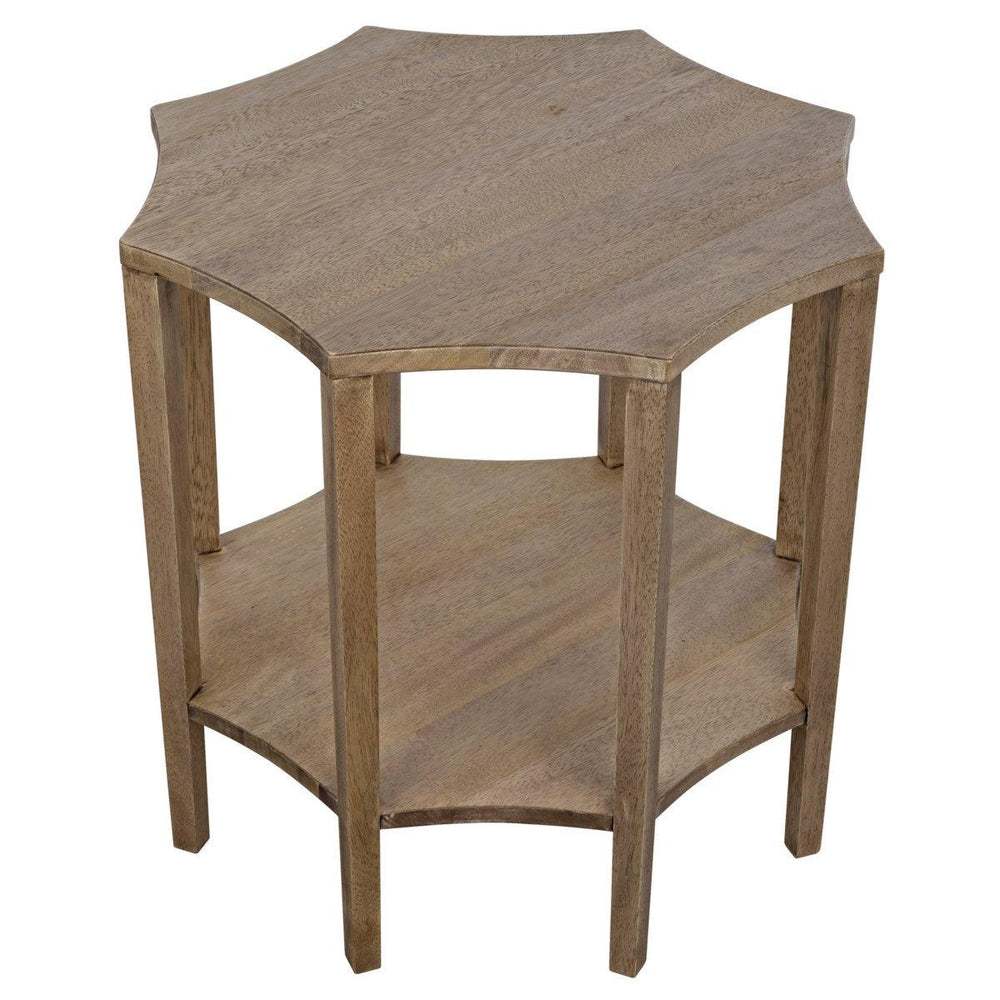 Noir Ariana Side Table, Washed Walnut-Noir Furniture-Blue Hand Home