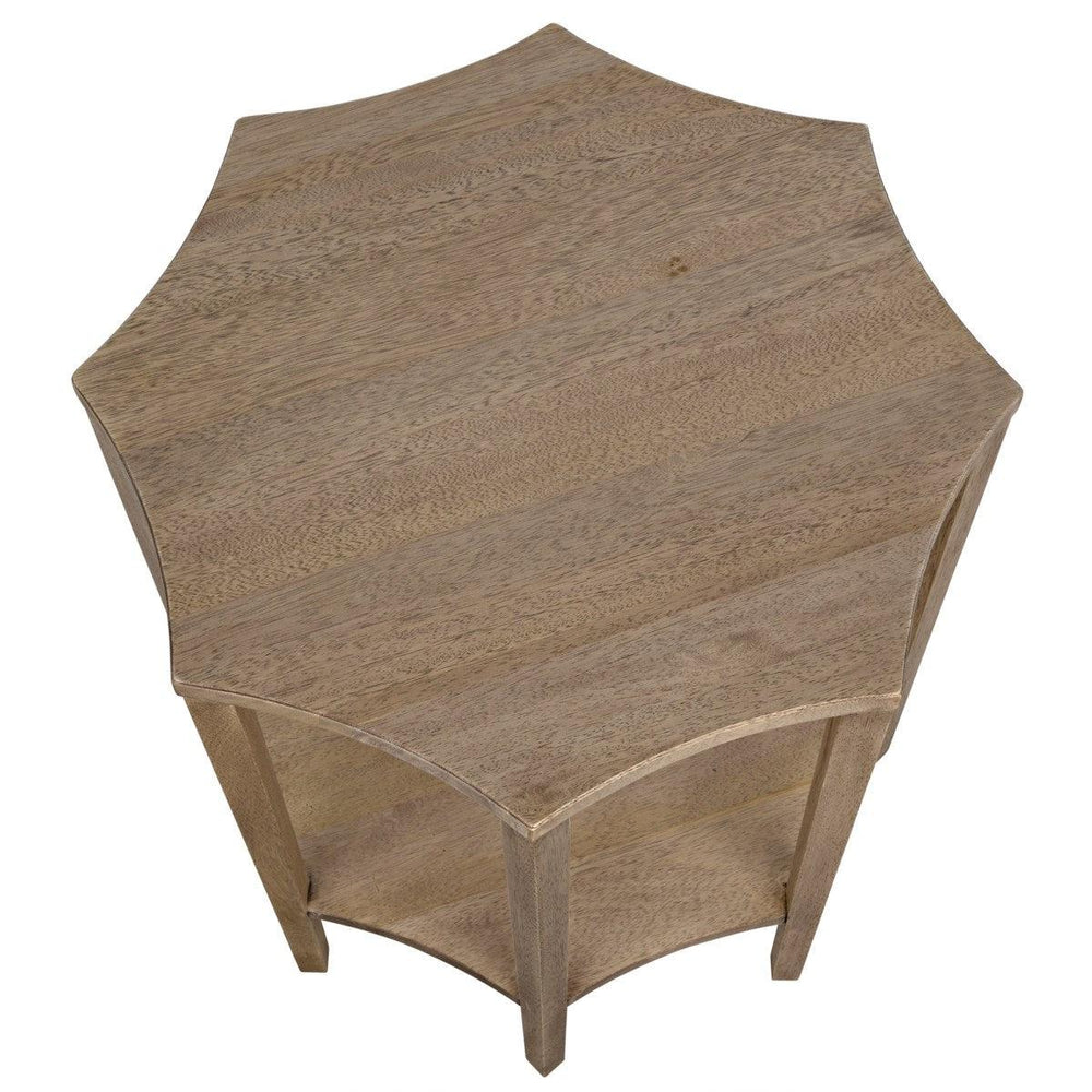 Noir Ariana Side Table, Washed Walnut-Noir Furniture-Blue Hand Home