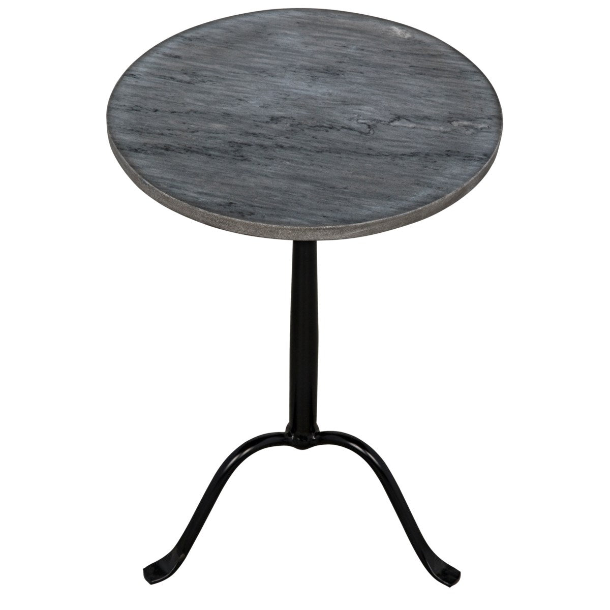 Noir Furniture Cosmopolitan Side Table, Black Metal with Marble-Noir Furniture-Blue Hand Home