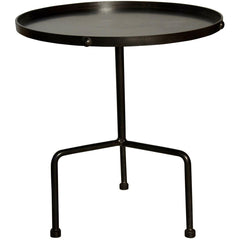 Noir Furniture Paige Side Table, Black Metal-Noir Furniture-Blue Hand Home