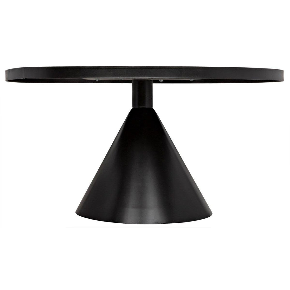 Noir Furniture Cone Dining Table, Black Metal-Noir Furniture-Blue Hand Home