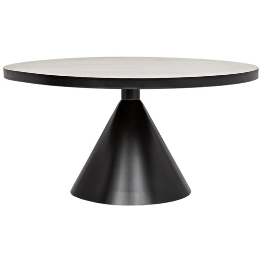 Noir Furniture Cone Dining Table, Black Metal-Noir Furniture-Blue Hand Home