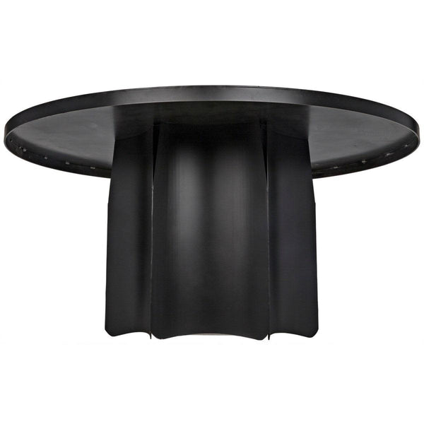 Noir Furniture Rome Dining Table, Black Metal-Noir Furniture-Blue Hand Home
