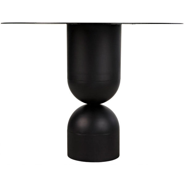 Noir Wanda Dining Table, Black Metal-Noir Furniture-Blue Hand Home