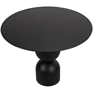 Noir Wanda Dining Table, Black Metal-Noir Furniture-Blue Hand Home