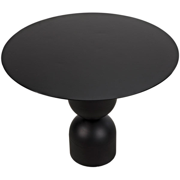 Noir Wanda Dining Table, Black Metal-Noir Furniture-Blue Hand Home