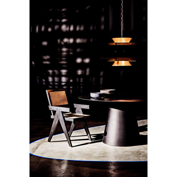 Noir Vesuvius Dining Table, Black Metal-Noir Furniture-Blue Hand Home