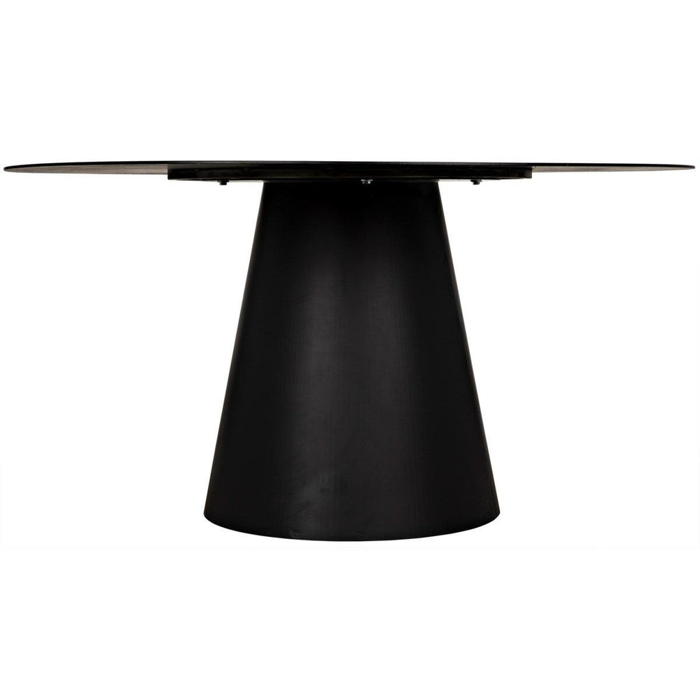 Noir Vesuvius Dining Table, Black Metal-Noir Furniture-Blue Hand Home