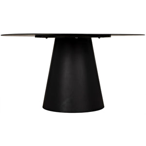 Noir Vesuvius Dining Table, Black Metal-Noir Furniture-Blue Hand Home